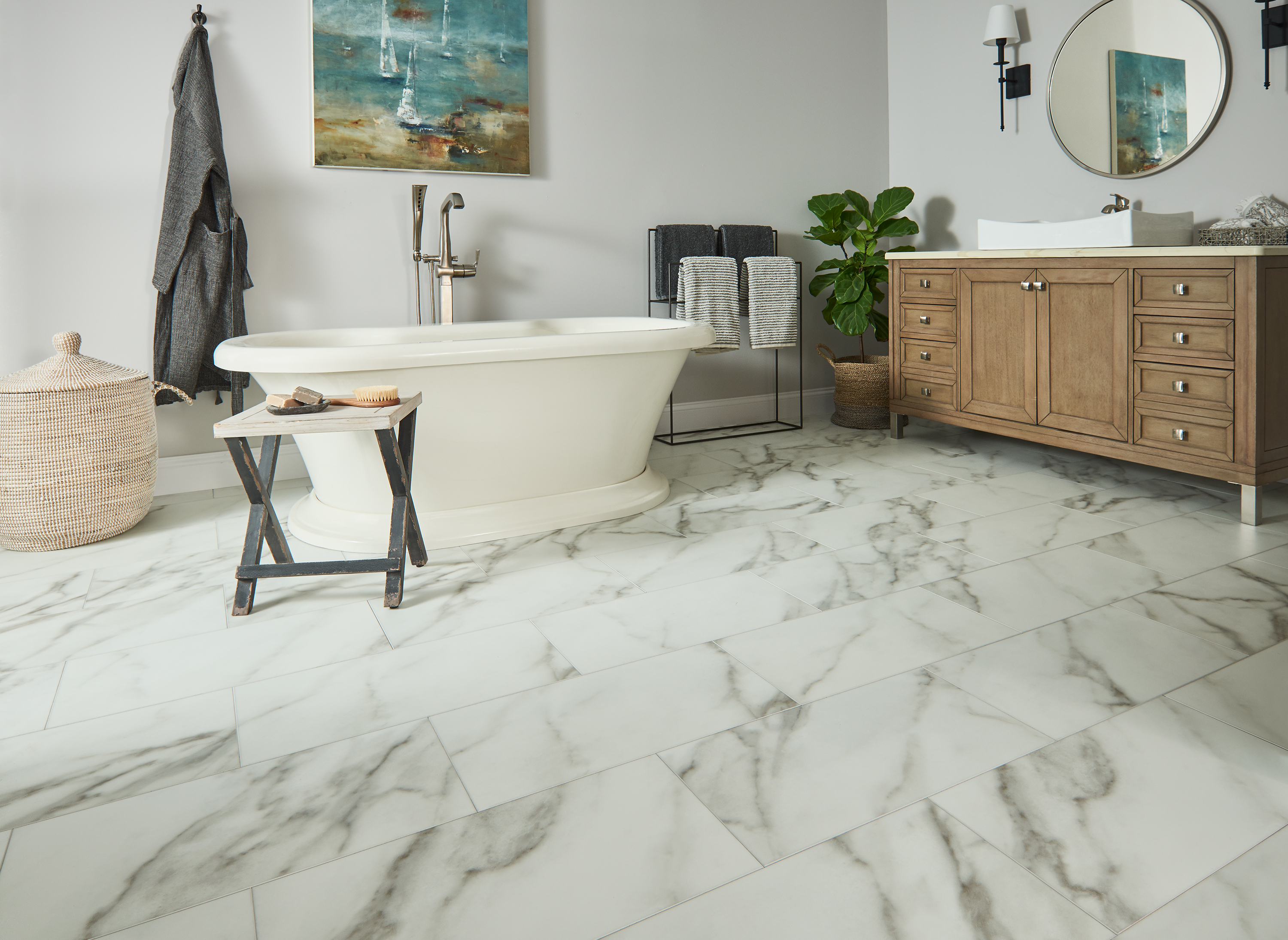 LifeSeal Marble Winter White Rigid Core BRLR91RK09E
