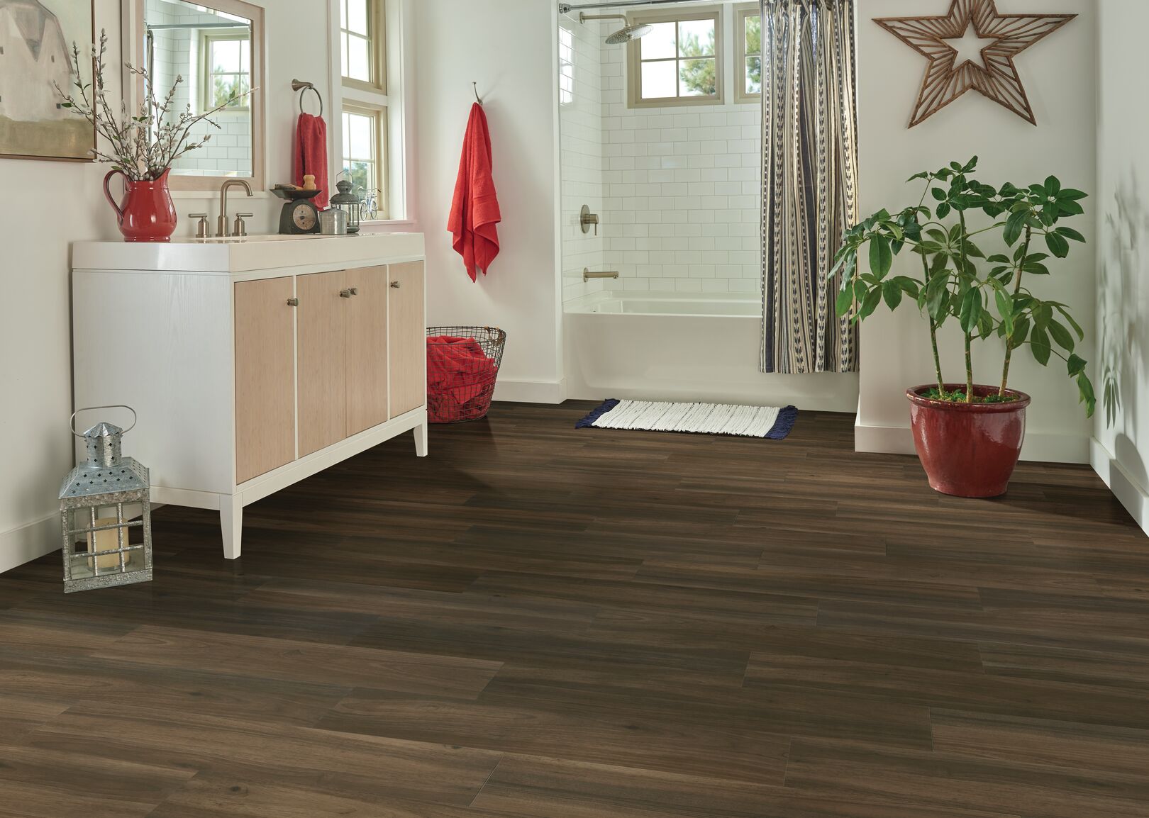Liberty Forge Jamestown Walnut Luxury Vinyl Tile U7105